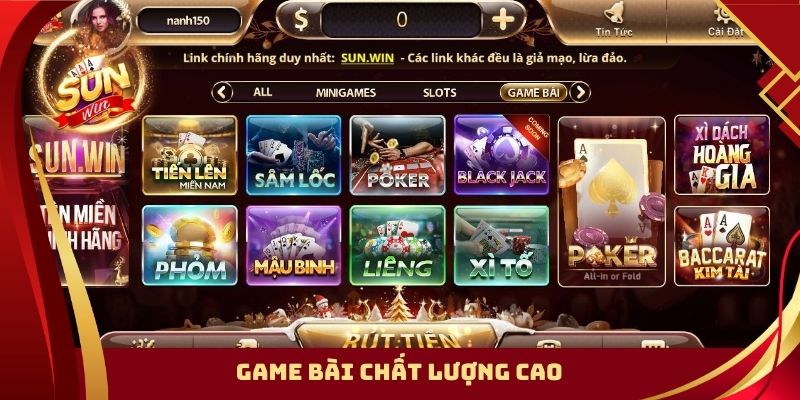 Game bài chất tại sunwin 